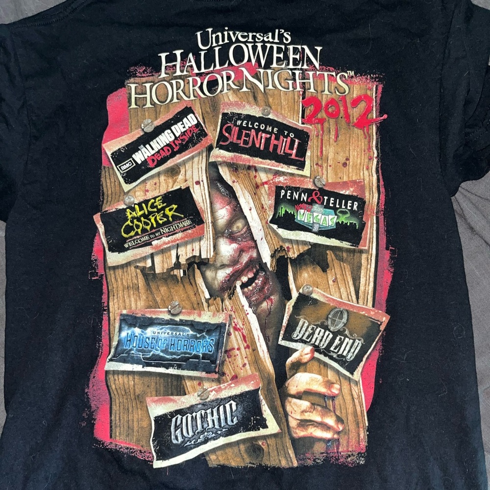 2012 universal Halloween horror nights t shirt